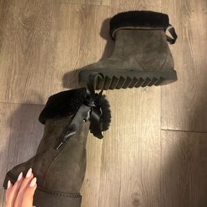 Women's Black Suede Ankle Boots